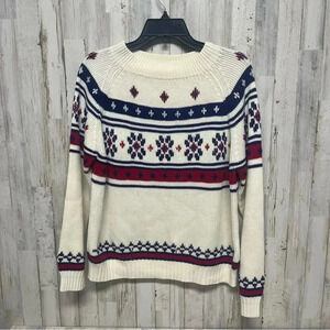 JC Penny Vintage Womens size Medium Fair Isle Snowflake Print Knit Sweater